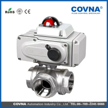 3 way t-type electric ball valve 24v